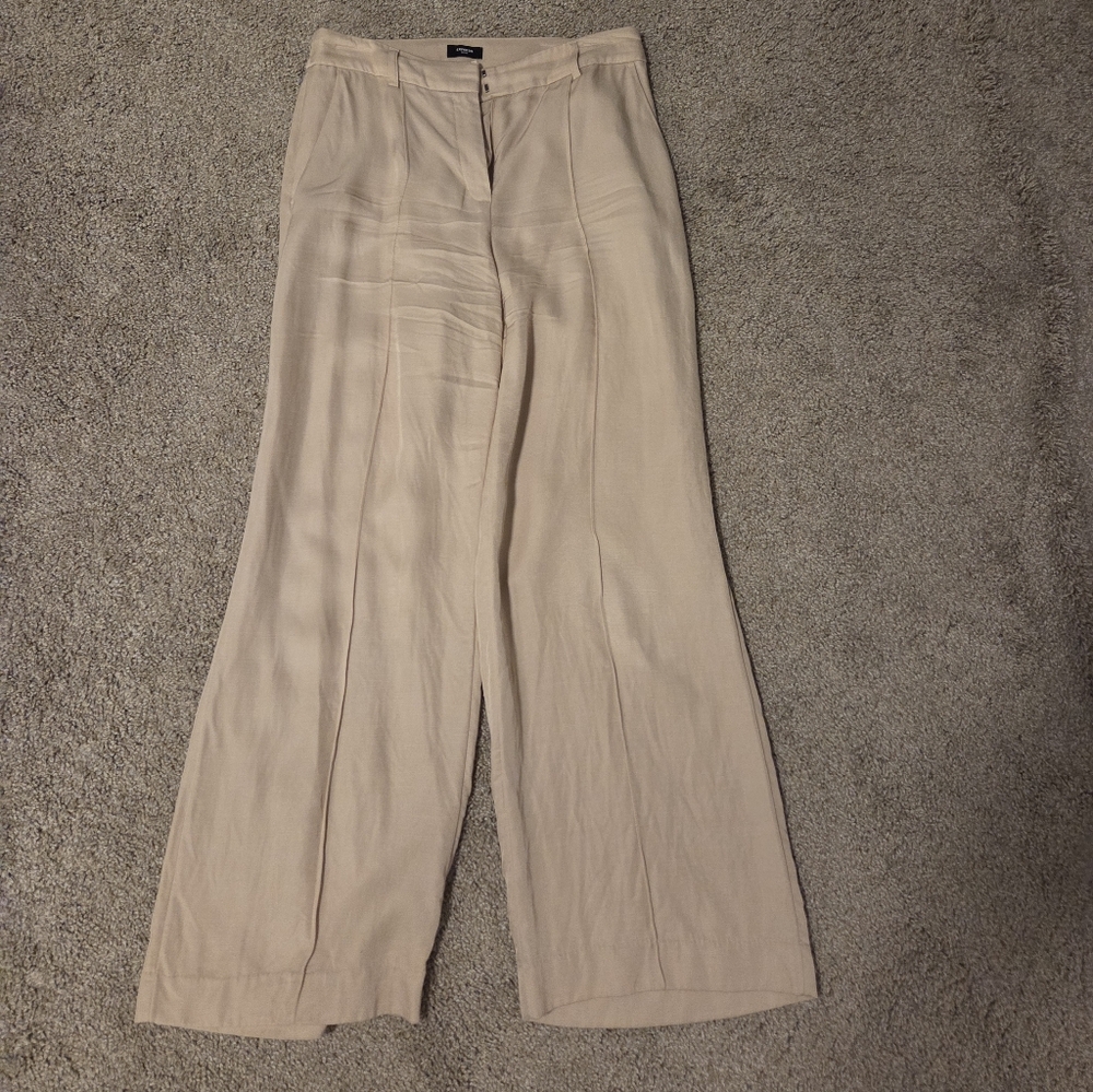 Express Cream Wide-Leg Pants